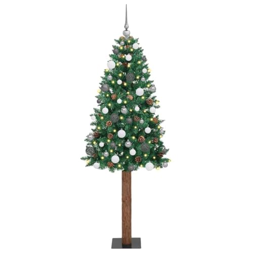 vidaXL Schlanker Weihnachtsbaum mit LED-Lichtern und Ornamenten, 210 cm für die Innendekoration, saisonale Deko, moderne festliche Deko für drinnen und draußen vidaXL Schlanker Weihnachtsbaum mit LED-Lichtern und Ornamenten, 210 cm für die Innendekoration, saisonale Deko, moderne festliche Deko für drinnen und draußen von vidaXL