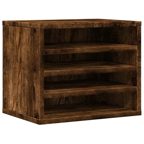 vidaXL Schreibtisch Organizer, Dokumentenablage mit Stauraum, Druckerhalter für Büro Zuhause, Briefablage Papierablage Büro-Organizer, Räuchereiche Holzwerkstoff vidaXL Schreibtisch Organizer, Dokumentenablage mit Stauraum, Druckerhalter für Büro Zuhause, Briefablage Papierablage Büro-Organizer, Räuchereiche Holzwerkstoff von vidaXL