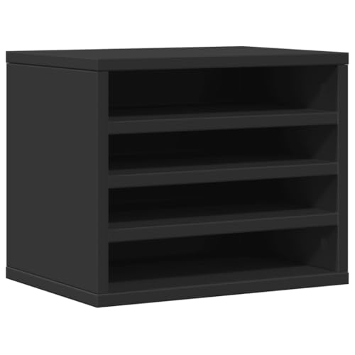 vidaXL Schreibtisch Organizer, Dokumentenablage mit Stauraum, Druckerhalter für Büro Zuhause, Briefablage Papierablage Büro-Organizer, Schwarz Holzwerkstoff vidaXL Schreibtisch Organizer, Dokumentenablage mit Stauraum, Druckerhalter für Büro Zuhause, Briefablage Papierablage Büro-Organizer, Schwarz Holzwerkstoff von vidaXL