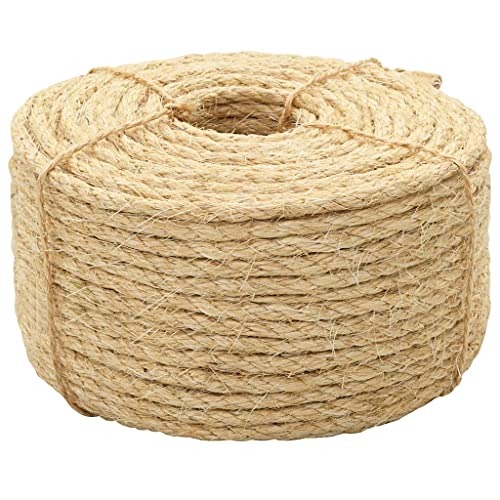 vidaXL Seil Sisalseil Naturseil Schnur Kratzbaum Kratzbäume Kratzbaumseil Tau Tauwerk Juteseil Dekokordel Garten Camping 100% Sisal 10 mm 50 m Natur von vidaXL