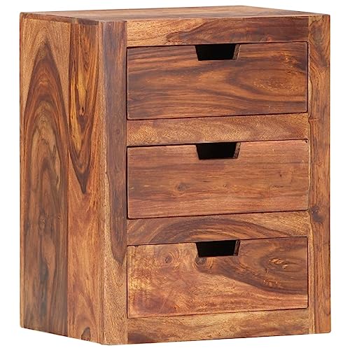 vidaXL Sheesham-Holz Massiv Nachttisch mit 3 Schubladen Nachtschrank Nachtkommode Nachtkonsole Nachtschränckchen Kommode Schrank Schlafzimmer 40x30x50cm vidaXL Sheesham-Holz Massiv Nachttisch mit 3 Schubladen Nachtschrank Nachtkommode Nachtkonsole Nachtschränckchen Kommode Schrank Schlafzimmer 40x30x50cm von vidaXL