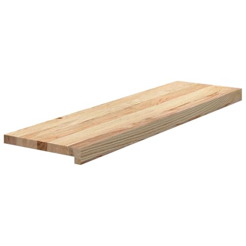 vidaXL Treppenstufen 4 STK. Unbehandelt 90x30x2 cm Massivholz Eiche, Treppenstufe für Holztreppen, Treppenstufe Holz, Fenstersims, Treppenstufe Eiche von vidaXL