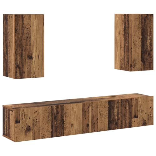 vidaXL Wand-TV-Schrank aus altem Holz, Engineered, 160 x 30 cm mit rustikalem Finish und antikem Look, braun, viel Stauraum, aus natürlichen Materialien, Türen mit Scharnieren, vidaXL Wand-TV-Schrank aus altem Holz, Engineered, 160 x 30 cm mit rustikalem Finish und antikem Look, braun, viel Stauraum, aus natürlichen Materialien, Türen mit Scharnieren, von vidaXL