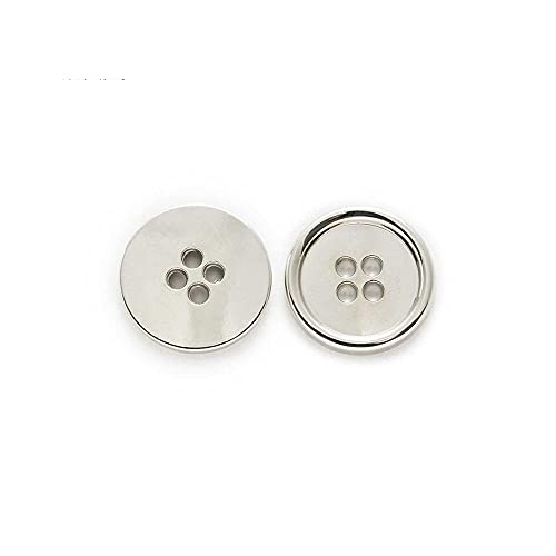 10 STK Metallknöpfe für Anzüge Hemden Mäntel nähbare runde retro 4 Loch Knöpfe zur Kleidungsdekoration Handwerk von vingol