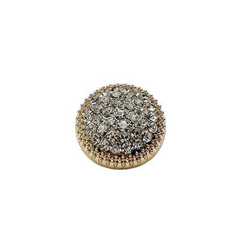 10 runde Metall-Strass-Knöpfe für Kleidung, DIY, Nähzubehör, Hochzeitsdekoration, Großhandel, luxuriöse Mode-Dekoration von vingol