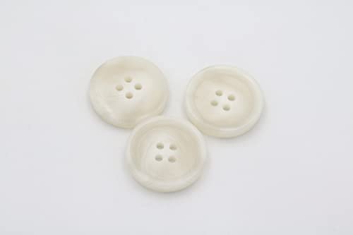 20 Stück DIY Handwerk Nähen Dekorationen Blazer Bluse Jacke Knöpfe Runde Form (15 mm, weiß) von vingol