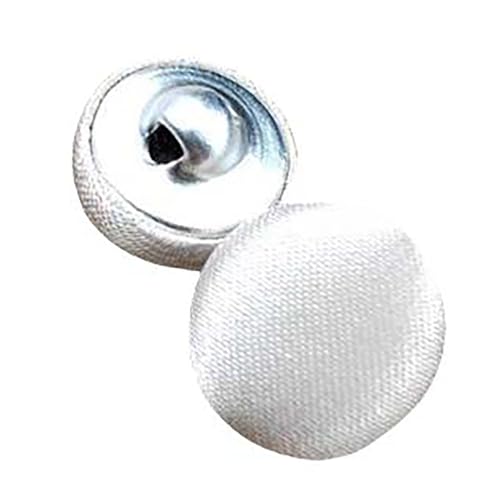 20 Stück Satin-bedeckte Metallstielknöpfe Stoffknöpfe für Brautkleider Smoking und Anzüge von vingol