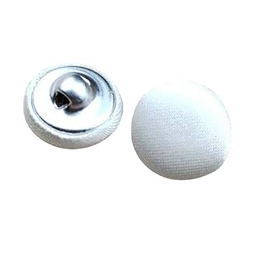 20 Stück Satin-bedeckte Metallstielknöpfe Stoffknöpfe für Brautkleider Smoking und Anzüge von vingol