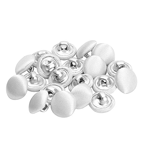 20 Stück Satin-bedeckte Metallstielknöpfe Stoffknöpfe für Brautkleider Smoking und Anzüge 20 Stück Satin-bedeckte Metallstielknöpfe Stoffknöpfe für Brautkleider Smoking und Anzüge von vingol