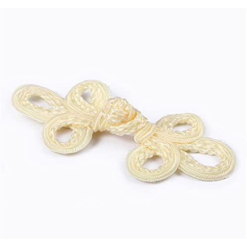 5 Paar/Packung chinesische Knoten Frosch Knöpfe Verschluss Nähen Knöpfe Verschluss für DIY Nähen (08 Beige) von vingol