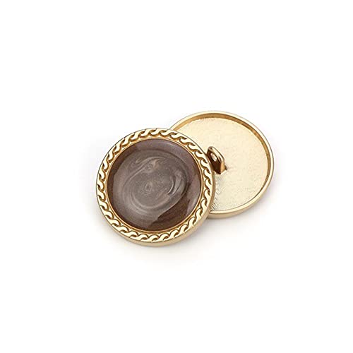 5 STÜCK Vintage Gold Damenknöpfe zur Kleidungsdekoration Metallmantelknöpfe DIY Näharbeiten Zubehör 5 STÜCK Vintage Gold Damenknöpfe zur Kleidungsdekoration Metallmantelknöpfe DIY Näharbeiten Zubehör von vingol