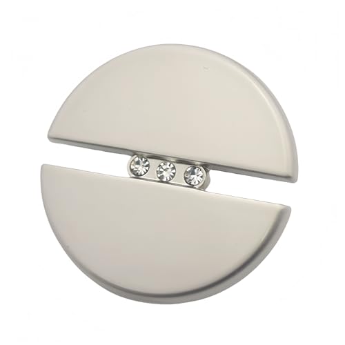 5 Stück Diamant-Metallknöpfe, runde Knöpfe, Anzug, Mantel, DIY, Nähen, Handwerk, Dekoration, Schnalle (Silber, 18 mm) von vingol