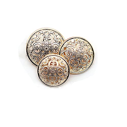 5 Stück Hohle Metallknöpfe Schwarz Silber Gold Runde Dekorative Knöpfe für Kleidungsnäharbeiten Accessoires 5 Stück Hohle Metallknöpfe Schwarz Silber Gold Runde Dekorative Knöpfe für Kleidungsnäharbeiten Accessoires von vingol