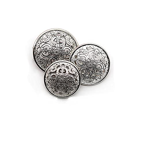 5 Stück Hohle Metallknöpfe Schwarz Silber Gold Runde Dekorative Knöpfe für Kleidungsnäharbeiten Accessoires 5 Stück Hohle Metallknöpfe Schwarz Silber Gold Runde Dekorative Knöpfe für Kleidungsnäharbeiten Accessoires von vingol