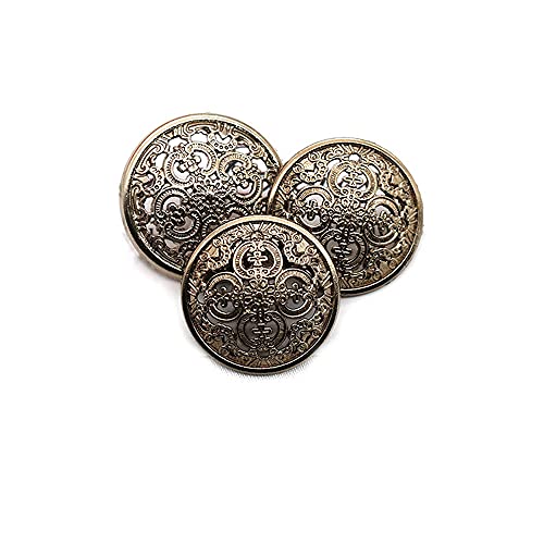 5 Stück Hohle Metallknöpfe Schwarz Silber Gold Runde Dekorative Knöpfe für Kleidungsnäharbeiten Accessoires 5 Stück Hohle Metallknöpfe Schwarz Silber Gold Runde Dekorative Knöpfe für Kleidungsnäharbeiten Accessoires von vingol
