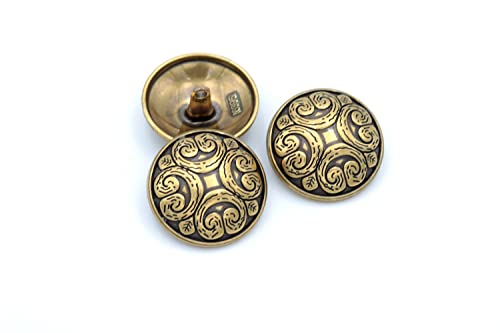 5 Stück Metallknöpfe für Blazer Jacken 4 Löcher Bronze Premium Werkzeuge für Stricken Nähen und DIY von vingol