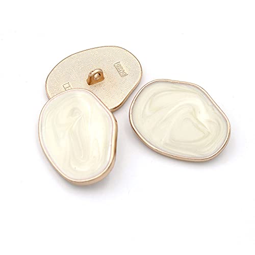Knöpfe in Herzform, Strass- und Perlenknöpfe für Dekoration, Bastelzubehör, Weiß, 25 mm, 5 Stück von vingol