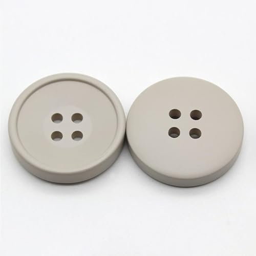 Kunstharzknöpfe mit 4 Löchern, runde Knöpfe für Mäntel, Jacken, Nähzubehör (Off-White, 15 mm), 6 Stück von vingol