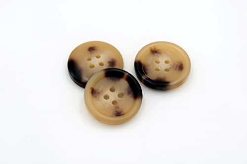 Runde Knöpfe aus Kunstharz, 4 Löcher, für Bastelarbeiten, Nähen, Handarbeit, Zubehör (Beige, 20 mm), 20 Stück von vingol