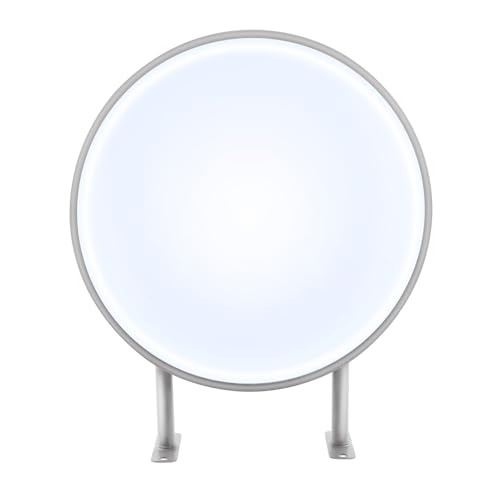 vinnyooc Lichtbox LED Doppelseitige Runde Leuchtbox Leuchtkasten Rund Lichtwerbung Wasserdicht für Restaurants,Geschäfte (Weiß, 50CM) von vinnyooc