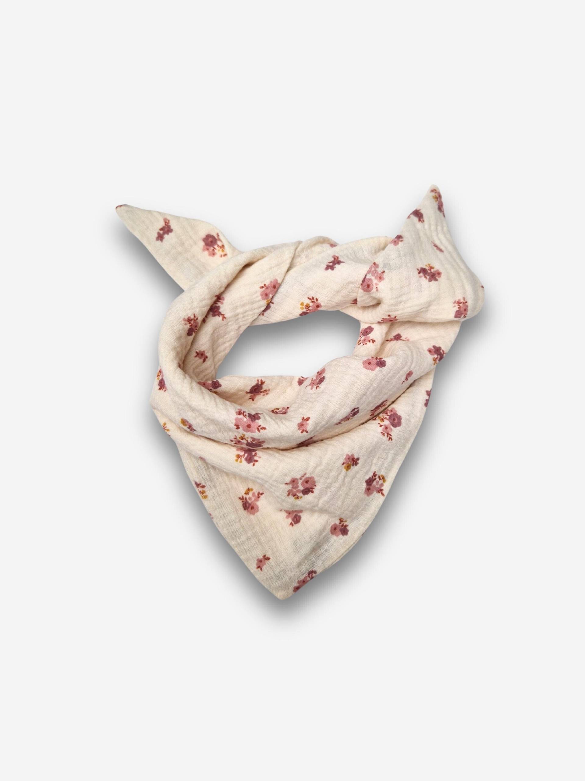 Musselin Dreieckstuch Für Kinder | Halstuch 100% Baumwolle Beige Altrosa Geblümt Musselin Dreieckstuch Für Kinder | Halstuch 100% Baumwolle Beige Altrosa Geblümt von vivilovely