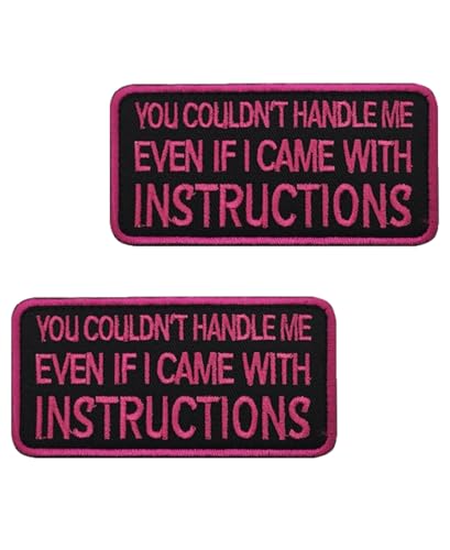 Vmcoatdu 2 Stück Aufnäher mit englischer Aufschrift "You Couldn't Handle Me Even If I Came with Instructions Embroidered Patch Badge Emblem with Hook and Loop Applique Patches Vmcoatdu 2 Stück Aufnäher mit englischer Aufschrift "You Couldn't Handle Me Even If I Came with Instructions Embroidered Patch Badge Emblem with Hook and Loop Applique Patches von vmcoatdu