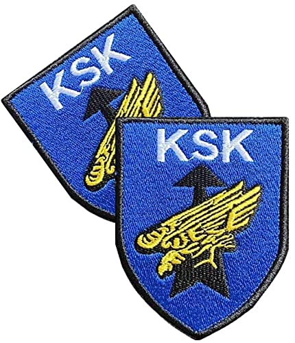 Vmcoatdu 2 Stück KSK Flagge bestickter Aufnäher Emblem mit Haken und Schlaufe Applikation Patches Vmcoatdu 2 Stück KSK Flagge bestickter Aufnäher Emblem mit Haken und Schlaufe Applikation Patches von vmcoatdu