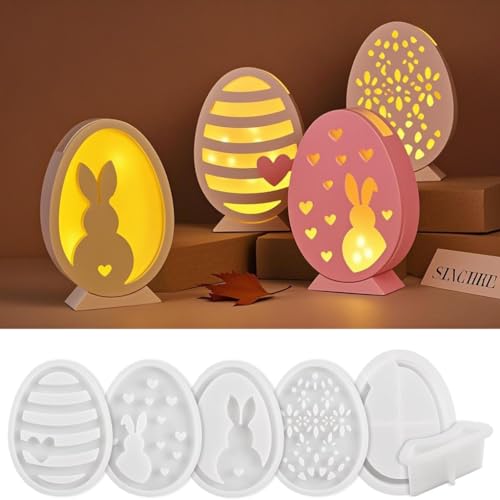 6 Stück Silikonformen Gießformen Ostern, 3D Kaninchen Gießform Ostern, Silikonform Osterei Gipsformen zum Gießen Osternhase Epoxidharz Formen Giessformen Silikon Ostern für Handwerk 6 Stück Silikonformen Gießformen Ostern, 3D Kaninchen Gießform Ostern, Silikonform Osterei Gipsformen zum Gießen Osternhase Epoxidharz Formen Giessformen Silikon Ostern für Handwerk von vnfsmy