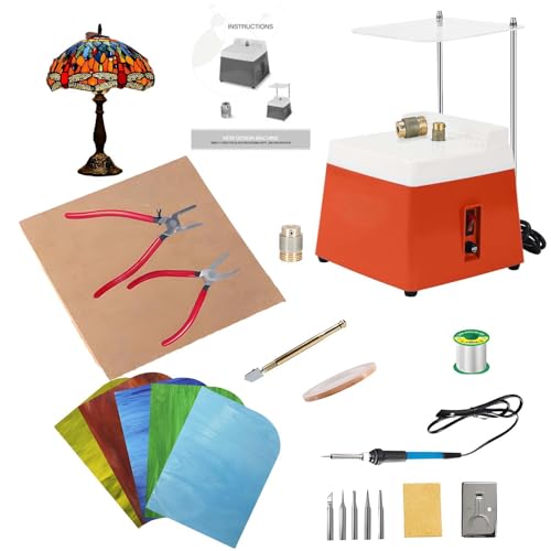 vnmudzeo Einsteiger-Starter-Sets FüR Buntglasarbeiten, DIY-Tischschleifer FüR Mosaikfliesenkunst, Zum Formen Von Keramikglas,Orange vnmudzeo Einsteiger-Starter-Sets FüR Buntglasarbeiten, DIY-Tischschleifer FüR Mosaikfliesenkunst, Zum Formen Von Keramikglas,Orange von vnmudzeo