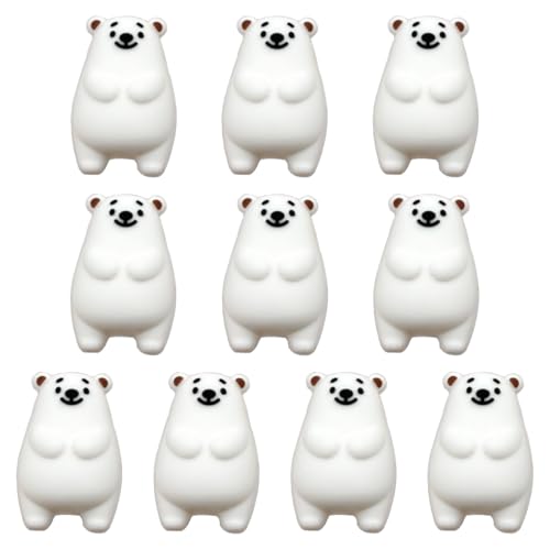 10 weiße Bären-Fokal-Perlen für Stifte, 3D-Tierperlen, Silikonperlen für Schlüsselanhänger, handgefertigt, Stiftperle 10 weiße Bären-Fokal-Perlen für Stifte, 3D-Tierperlen, Silikonperlen für Schlüsselanhänger, handgefertigt, Stiftperle von vokoko