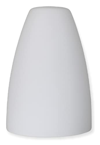 Lampenglas Ersatzglas Ø115mm Höhe 155mm Loch Ø30mm E14 weiß mattTulpe Opalglas Leuchtenglas von volron Licht