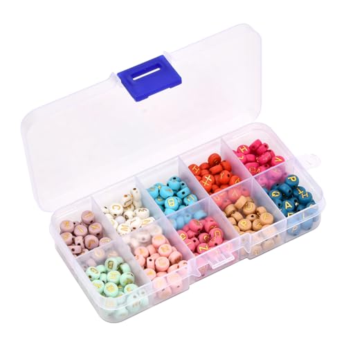 volumoon 300 Stück Buchstabenperlen, DIY Armband Buchstaben Perlen, Buchstabenperlen A-Z Runde Perlen zum Auffädeln,Rund Bunte Buchstaben Perlen für Armbänder,Bastelperlen Set für Mädchen Jungen. volumoon 300 Stück Buchstabenperlen, DIY Armband Buchstaben Perlen, Buchstabenperlen A-Z Runde Perlen zum Auffädeln,Rund Bunte Buchstaben Perlen für Armbänder,Bastelperlen Set für Mädchen Jungen. von volumoon