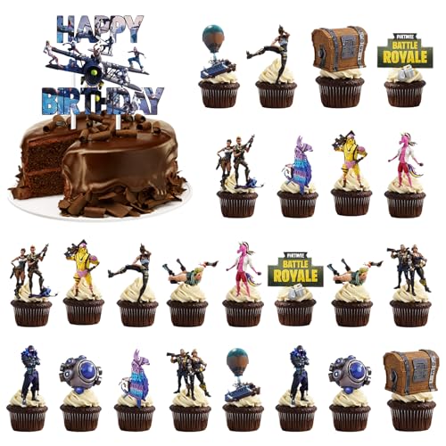 volumoon Spiel Thema Geburtstag Tortendeko, Cupcake Toppers, Kuchendekoration für Videospiele, Happy Birthday Topper, Videospiel Thema Party Dekoration für Junge Kinder Geburtstag 25 Stück volumoon Spiel Thema Geburtstag Tortendeko, Cupcake Toppers, Kuchendekoration für Videospiele, Happy Birthday Topper, Videospiel Thema Party Dekoration für Junge Kinder Geburtstag 25 Stück von volumoon