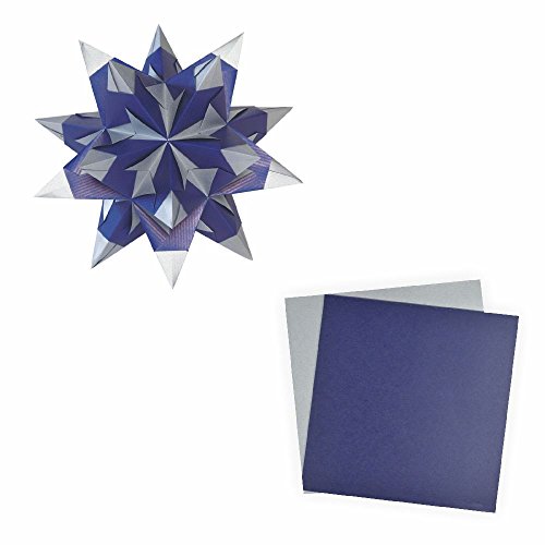Bascetta Stern blau silber 20 x 20 cm 30 Blatt 75 g/m² Bastelset von Creleo