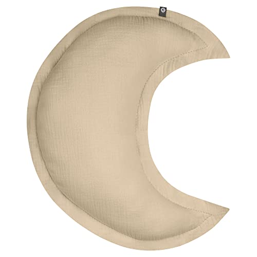 von Herzen Handmade Musselinkissen aus 100% Baumwolle I Kinderkissen I Dekokissen aus Musselin in Mondform I Mondkissen für Kinderzimmer & Bett I Handgenähtes Kissen mit Watte gefüllt (Champagner) von Herzen Handmade Musselinkissen aus 100% Baumwolle I Kinderkissen I Dekokissen aus Musselin in Mondform I Mondkissen für Kinderzimmer & Bett I Handgenähtes Kissen mit Watte gefüllt (Champagner) von von Herzen