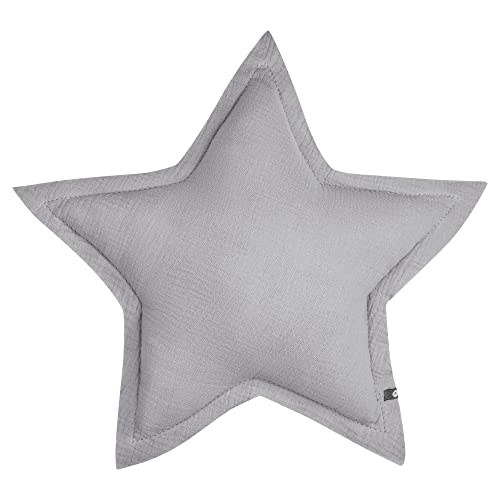 von Herzen Handmade Musselinkissen aus 100% Baumwolle I Kinderkissen I Dekokissen aus Musselin in Sternform I Sternkissen für Kinderzimmer & Bett I Handgenähtes Kissen mit Watte gefüllt (Hellgrau) von Herzen Handmade Musselinkissen aus 100% Baumwolle I Kinderkissen I Dekokissen aus Musselin in Sternform I Sternkissen für Kinderzimmer & Bett I Handgenähtes Kissen mit Watte gefüllt (Hellgrau) von von Herzen