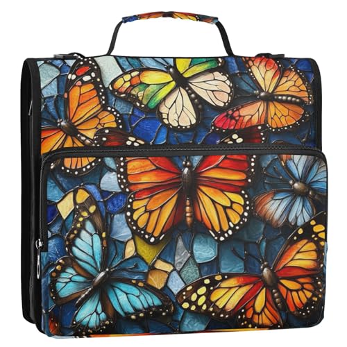 Beauty Owl Circus 3 Ringe Reißverschluss Ordner mit Griff und abnehmbarem Schultergurt, mehrere Taschen, Dokumentenmappe, Organizer für die Schule Beauty Owl Circus 3 Ringe Reißverschluss Ordner mit Griff und abnehmbarem Schultergurt, mehrere Taschen, Dokumentenmappe, Organizer für die Schule von voucong
