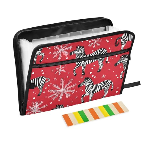 Cartoon-Mappe mit Etiketten, 13 Taschen, A4, Briefgröße mit Reißverschluss, für erweiterbaren Aktenordner, Organizer, Schwarz Cartoon-Mappe mit Etiketten, 13 Taschen, A4, Briefgröße mit Reißverschluss, für erweiterbaren Aktenordner, Organizer, Schwarz von voucong