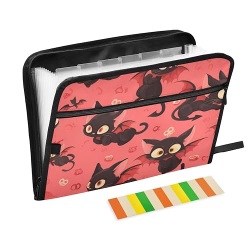 Cartoon-Mappe mit Tasche, 13 Taschen, A4, Briefgröße mit Reißverschluss, für Dokumenten-Organizer Cartoon-Mappe mit Tasche, 13 Taschen, A4, Briefgröße mit Reißverschluss, für Dokumenten-Organizer von voucong