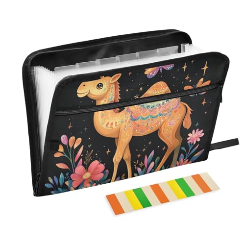 Dokumenten-Organizer, 13 Fächer, A4, Briefgröße mit Reißverschluss, für Aktenordner, Fächermappe mit Cartoon-Motiv, Schwarz Dokumenten-Organizer, 13 Fächer, A4, Briefgröße mit Reißverschluss, für Aktenordner, Fächermappe mit Cartoon-Motiv, Schwarz von voucong