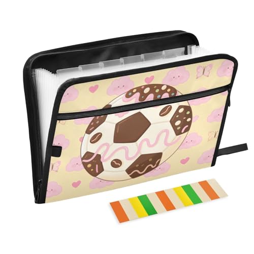 Dokumenten-Organizer mit niedlichem Cartoon-Motiv, 13 Fächer, A4, Briefgröße mit Reißverschluss, für Aktenordner, Fächermappe Dokumenten-Organizer mit niedlichem Cartoon-Motiv, 13 Fächer, A4, Briefgröße mit Reißverschluss, für Aktenordner, Fächermappe von voucong