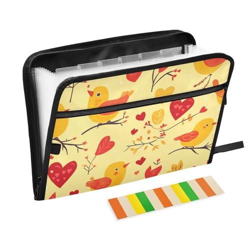Dokumenten-Organizer mit niedlichem Cartoon-Motiv, 13 Fächer, A4, Briefgröße mit Reißverschluss, zum Erweitern von Aktenordnern, Taschen, Akkordeon von voucong