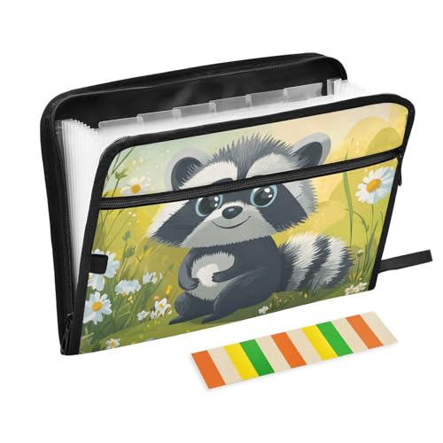 Dokumentenmappe, niedlich, robust, Waschbär, Grau, 13 Taschen, A4, Briefgröße mit Reißverschluss, für Aktenhüllen Dokumentenmappe, niedlich, robust, Waschbär, Grau, 13 Taschen, A4, Briefgröße mit Reißverschluss, für Aktenhüllen von voucong