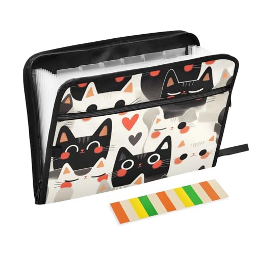 Dokumentenmappe mit niedlichem Cartoon-Motiv, 13 Taschen, A4, Briefgröße mit Reißverschluss, für Aktenordner Dokumentenmappe mit niedlichem Cartoon-Motiv, 13 Taschen, A4, Briefgröße mit Reißverschluss, für Aktenordner von voucong