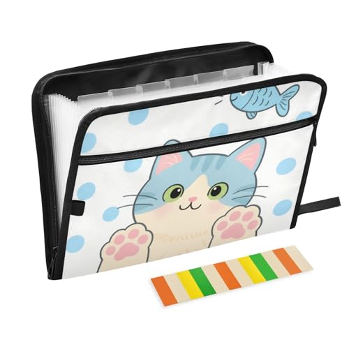 Dokumentenmappe mit niedlichem Cartoon-Motiv, 13 Taschen, A4, Briefgröße mit Reißverschluss, für Organizer, mit Tasche Dokumentenmappe mit niedlichem Cartoon-Motiv, 13 Taschen, A4, Briefgröße mit Reißverschluss, für Organizer, mit Tasche von voucong