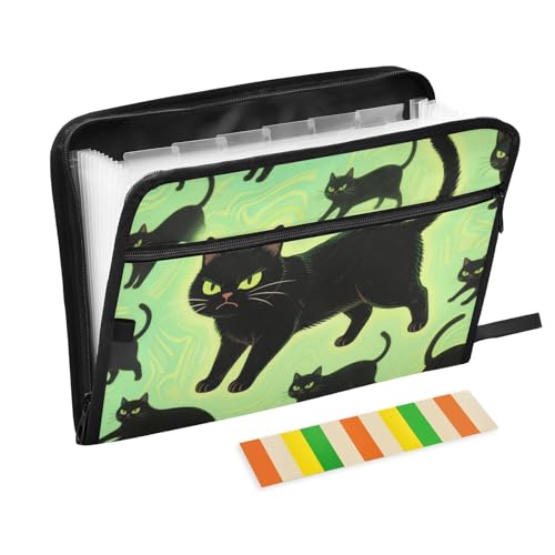 Fächermappe, Motiv: niedliche Katze, 13 Fächer, A4, Briefgröße mit Reißverschluss, für erweiterbare Ordner mit Trennwänden Fächermappe, Motiv: niedliche Katze, 13 Fächer, A4, Briefgröße mit Reißverschluss, für erweiterbare Ordner mit Trennwänden von voucong