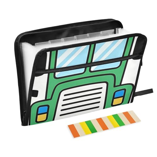 Fächermappe mit Cartoon-Motiv, 13 Fächer, A4, Briefgröße mit Reißverschluss, für Organizer, mit Tasche Fächermappe mit Cartoon-Motiv, 13 Fächer, A4, Briefgröße mit Reißverschluss, für Organizer, mit Tasche von voucong