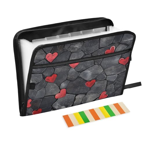 Fächermappe mit Steinstruktur, französische Kunst, Valentinstag, Cartoon, erweiterbar, 13 Fächer, A4, Briefgröße mit Reißverschluss, für erweiterbaren Aktenordner Fächermappe mit Steinstruktur, französische Kunst, Valentinstag, Cartoon, erweiterbar, 13 Fächer, A4, Briefgröße mit Reißverschluss, für erweiterbaren Aktenordner von voucong