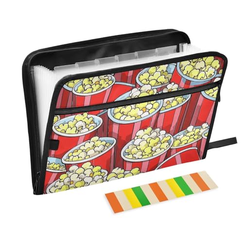 Fächermappe mit niedlichem Cartoon-Motiv, 13 Fächer, A4, Briefgröße, mit Reißverschluss, für Bürobedarf von voucong