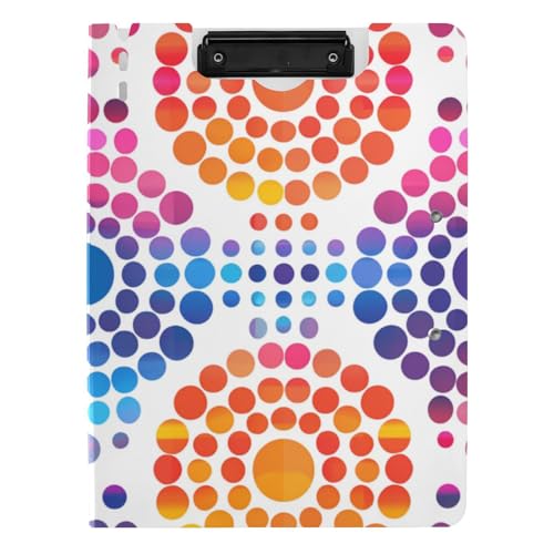 Faltbare Klemmbretter, Cartoon, kindlich, minimalistisch, Punktmatrix-Muster, Rouge, Regenbogen, A4, Clipfolio, doppelte Metall-Clips, Stifthalter, Still-Clipboard mit Abdeckung Faltbare Klemmbretter, Cartoon, kindlich, minimalistisch, Punktmatrix-Muster, Rouge, Regenbogen, A4, Clipfolio, doppelte Metall-Clips, Stifthalter, Still-Clipboard mit Abdeckung von voucong